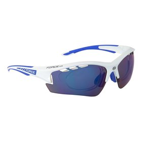 Brýle F RIDE PRO bílé diop.klip modrá laser skla